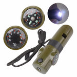 North Springs Seven-in-one Whistle Multi-function Survival Compass
