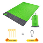 2x2.1m Waterproof Pocket Beach Blanket Folding Camping Mat Mattress