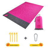 2x2.1m Waterproof Pocket Beach Blanket Folding Camping Mat Mattress