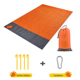 2x2.1m Waterproof Pocket Beach Blanket Folding Camping Mat Mattress