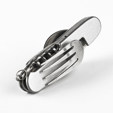 4 in 1 Outdoor Tableware (Fork/Spoon//Bottle Opener) Camping Stainless