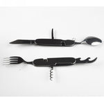 4 in 1 Outdoor Tableware (Fork/Spoon//Bottle Opener) Camping Stainless