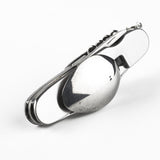 4 in 1 Outdoor Tableware (Fork/Spoon//Bottle Opener) Camping Stainless