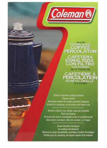 Coleman Blue Stovetop Percolator 9.5 in. H x 6.5 in. W x 8 in. L 1 pk