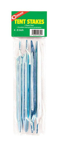 Coghlan's Silver Tent Stakes 9 in. H x 3.500 in. W x 1.250 in. L 4 pk