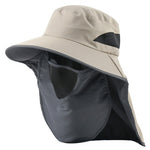 CAMOLAND 2 in 1 Summer UPF 50+ Sun Hats Male Outdoor Breathable Hiking