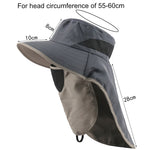 CAMOLAND 2 in 1 Summer UPF 50+ Sun Hats Male Outdoor Breathable Hiking
