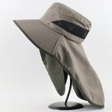 CAMOLAND 2 in 1 Summer UPF 50+ Sun Hats Male Outdoor Breathable Hiking