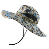 CAMOLAND UPF 50+ Sun Hats Men Long Wide Brim Bucket Hat Outdoor