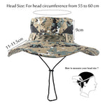 CAMOLAND UPF 50+ Sun Hats Men Long Wide Brim Bucket Hat Outdoor