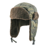CAMOLAND Winter Bomber Earflap Hats For Women Russian Ushanka Cap With