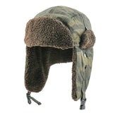 CAMOLAND Winter Bomber Earflap Hats For Women Russian Ushanka Cap With