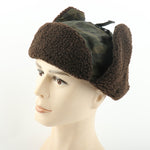 CAMOLAND Winter Bomber Earflap Hats For Women Russian Ushanka Cap With