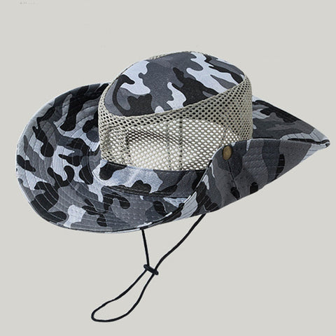 Camouflage Men Women Hats Sun Visor cowboy Summer foldable