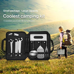 Camping BBQ Cooking Utensils Organizer Travel Set Portable Detachable