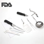 Camping BBQ Cooking Utensils Organizer Travel Set Portable Detachable
