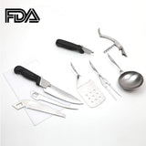 Camping BBQ Cooking Utensils Organizer Travel Set Portable Detachable