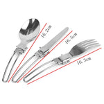 Camping  Fork Spoon Outdoor Tableware Foldable Ultralight Stainless