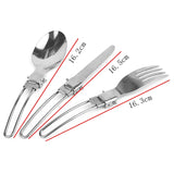 Camping  Fork Spoon Outdoor Tableware Foldable Ultralight Stainless