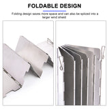 Camping Portable 9/10 Plates Stove Wind Shield Folding Outdoor Picnic
