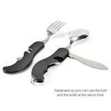 Camping Tableware Outdoor Cooking Supplies 4 In 1 Spoon Folding Pocket