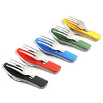 Camping Tableware Outdoor Cooking Supplies 4 In 1 Spoon Folding Pocket