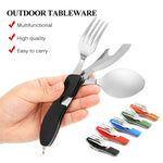 Camping Tableware Outdoor Cooking Supplies 4 In 1 Spoon Folding Pocket