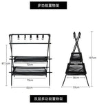 Camping Triangle Shelf Aluminum Alloy Folding Double Layer Large