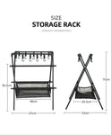 Camping Triangle Shelf Aluminum Alloy Folding Double Layer Large