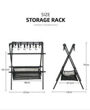 Camping Triangle Shelf Aluminum Alloy Folding Double Layer Large