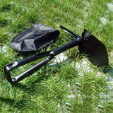 Carbon Steel Army Military Three Folding Spade Shovel Camping Metal