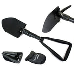 Carbon Steel Army Military Three Folding Spade Shovel Camping Metal