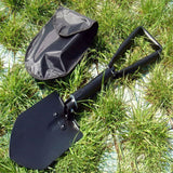 Carbon Steel Army Military Three Folding Spade Shovel Camping Metal