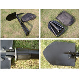 Carbon Steel Army Military Three Folding Spade Shovel Camping Metal