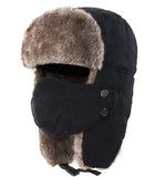 Connectyle Men's Warm Chunky Trapper Hat Removable Windproof Winter