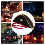 Cosplay Pirate Captain Hat Skull & Crossbone Design Cap Costume for