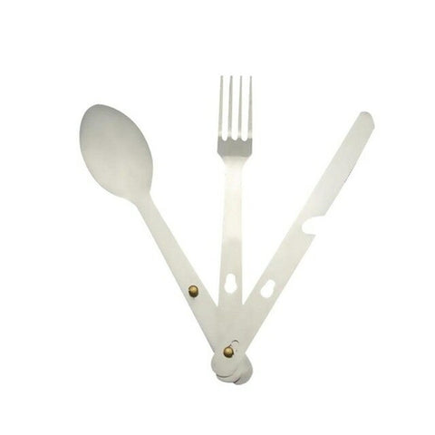 Drop shipping Quality Army Fork Spoon Eating Utensil Camp Set Outdoor