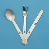 Drop shipping Quality Army Fork Spoon Eating Utensil Camp Set Outdoor