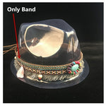 Fashion Men Women Western Cowboy Hat With Cow Head Band Wide Brim Hat