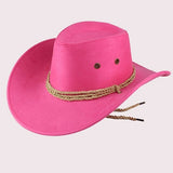 Fashion Women Sun Shield Cowboy Hat Summer Casual Artificial Leather