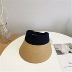 Magic Tape Panama Women Straw Hat Empty Top 2020 Women's Summer Hat