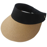 Magic Tape Panama Women Straw Hat Empty Top 2020 Women's Summer Hat
