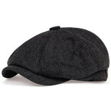 Men Newsboy Hats Peaky Blinders Autumn Vintage Herringbone Octagon Cap