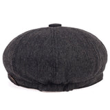 Men Newsboy Hats Peaky Blinders Autumn Vintage Herringbone Octagon Cap