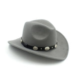 Men Wool Western Cowboy Hat For Womem Men Roll up Brim Cowgirl Jazz