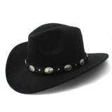 Men Wool Western Cowboy Hat For Womem Men Roll up Brim Cowgirl Jazz
