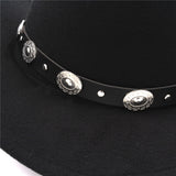 Men Wool Western Cowboy Hat For Womem Men Roll up Brim Cowgirl Jazz