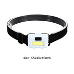 Mini 3w Cob Led Headlight 3 Modes Waterproof Headlamp Head Flashlight