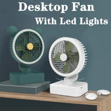 Multifunction Portable Electric Camping Fan Rechargeable Desktop