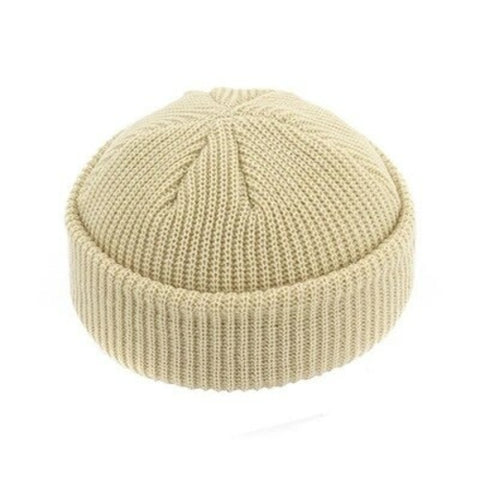 New Fashion Men's Beanie Winter Knit Hat Boy Skullcap Sailor Cap Cuffs
